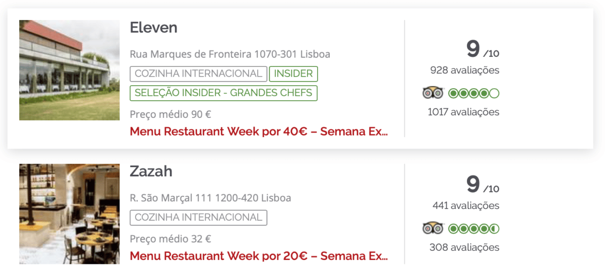 Restaurant Week in Lissabon 1