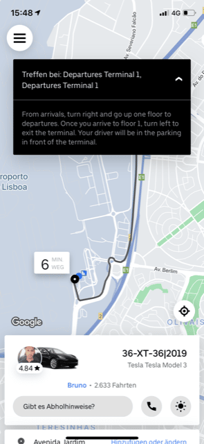 lissabon uber app flughafen 2