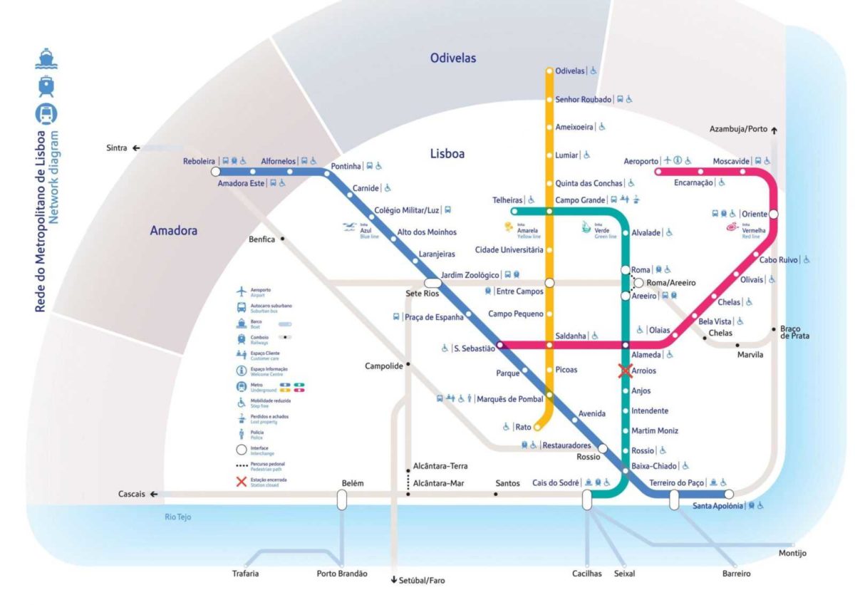 Metro Lissabon Plan